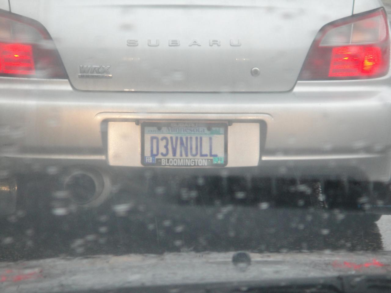 D3vNull License Plate for Hackers